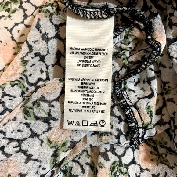 Free People Green and White Ruffled Wrap Maxi Dress Floral Women Medium - Picture 7 of 9